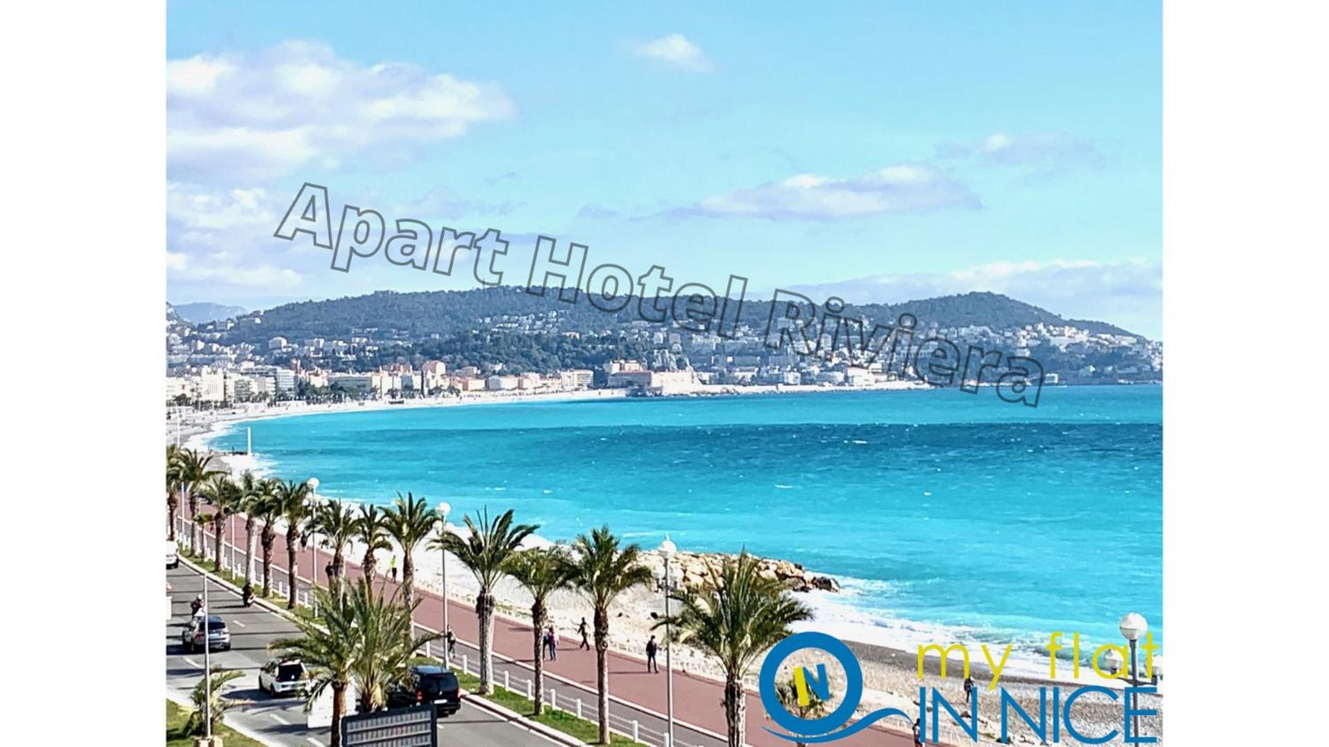 Aparthotel Riviera - Promenade Des Anglais - 1 Bedroom Ac Apartement - Amazing Sea View - Large Terrasse - Balcon Vague Bleue Νίκαια Εξωτερικό φωτογραφία